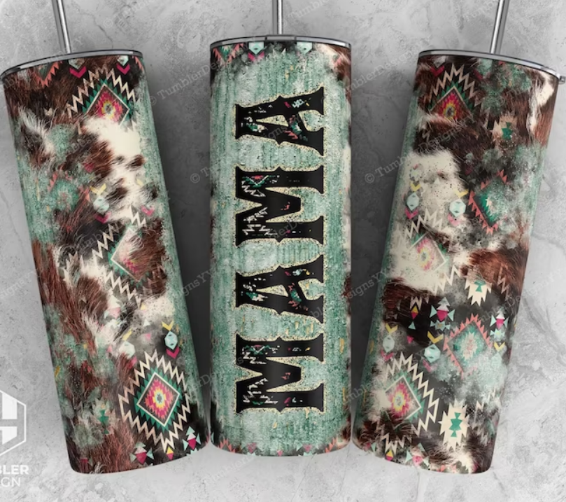 Cowhide Mama Tumbler