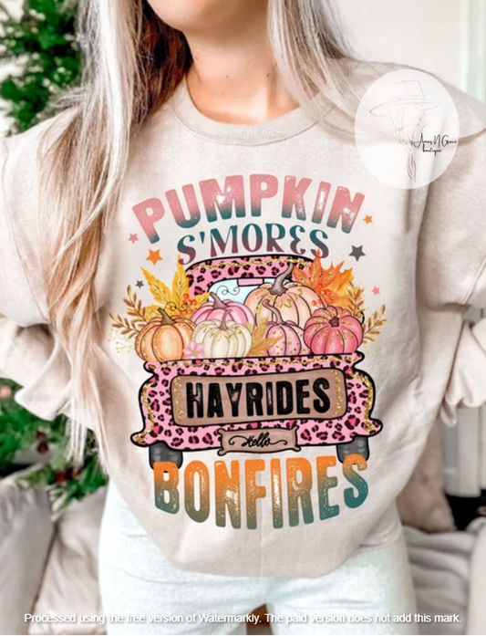 Pumpkins, Smores, Hayrides, Bonfires