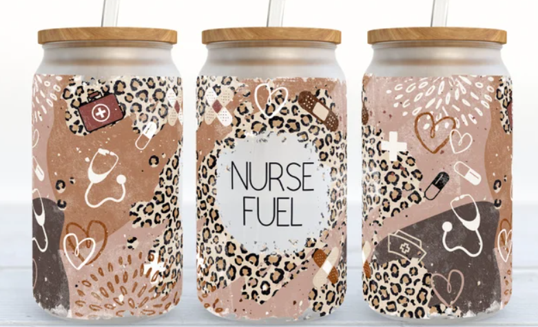 Nurse Fuel Glass Tumbler