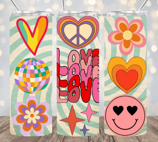 Retro Valentine's Day Tumbler